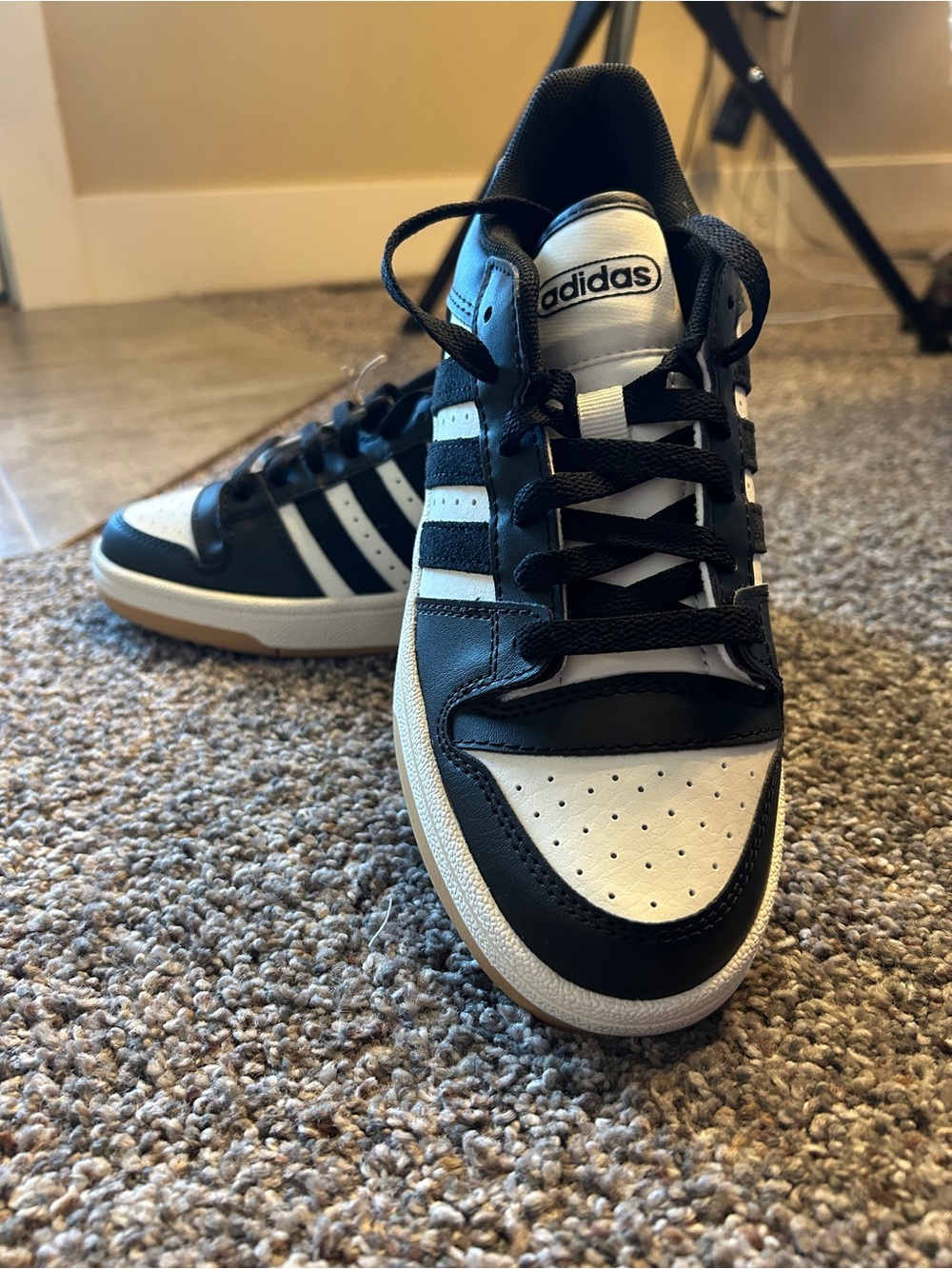 Kids adidas Black & White Low-Top Sneakers